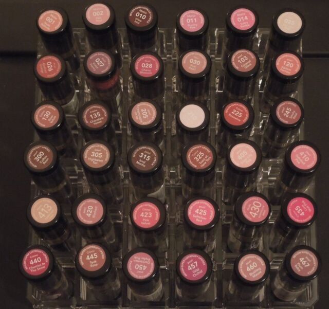 Revlon Super Lustrous Lipstick Colour Chart