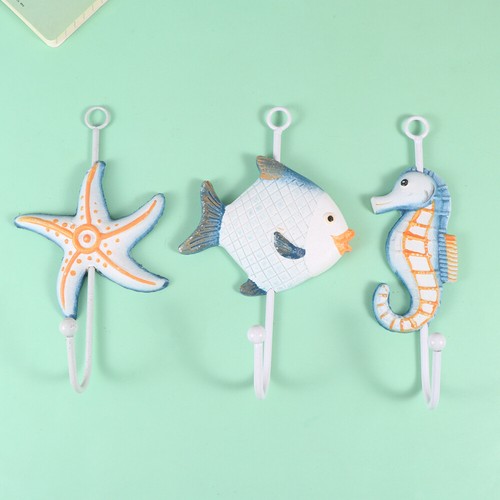 3 Pcs Mediterraner Wandmontierdekoration soldes Kleiderhaken Für Segelboote