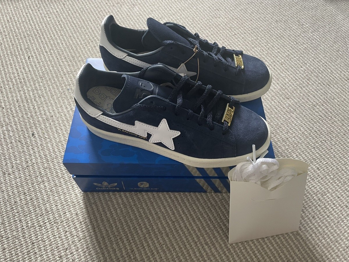 adidas Campus 80s Bape Collegiate Navy UK5 ID4770 Deadstock In