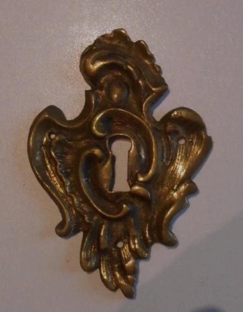ANCIEN CACHE TROU DE SERRURE EN BRONZE 1900 - Photo 2/4