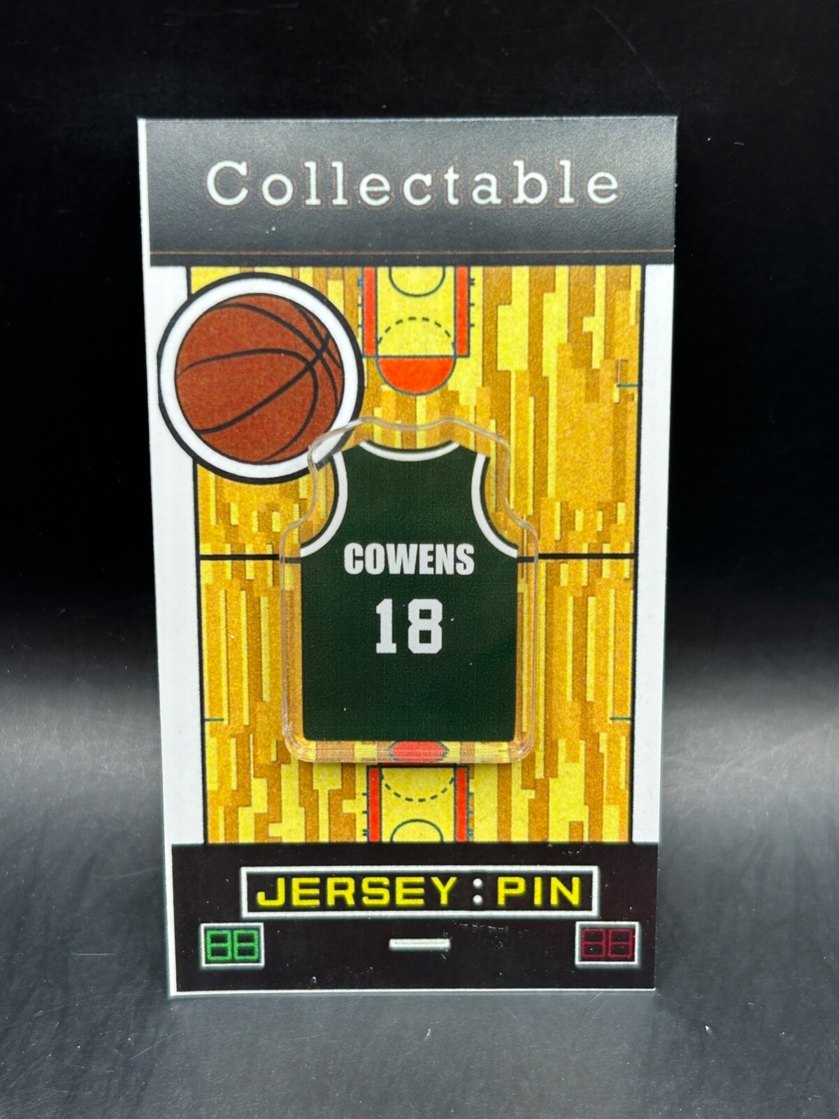 Boston Celtics Dave Cowens jersey lapel pin - Vintage NBA collectible