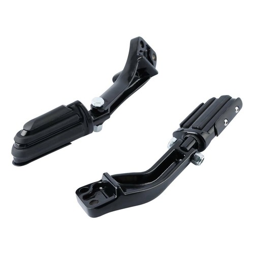 Black Passenger Footpeg Rest w/Mount Bracket Fit For Harley Dyna Fat Bob 08-2017 - Picture 5 of 12