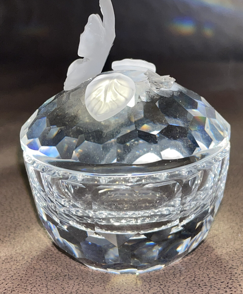 SWAROVSKI SILVER CRYSTAL Anemone Flower Trinket Box - 7464 NR 50
