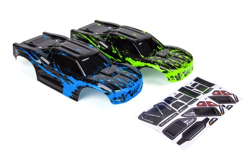 2pk Custom Bodies for ARRMA VORTEKS 3S 4x4 4x2 BLX 1/10 Stadium Truck Blue&Green - 第 1/15 張圖片