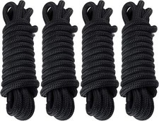 4 Pack 1/2" x 25' Double Braid Nylon Rope 4840Lbs Breaking Strength Heavy Duty