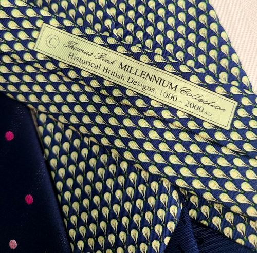 3 SILK TIE Hawes & Curtis, Thomas Pink, Mallory Church London Men's Necktie Nice - Picture 12 of 13