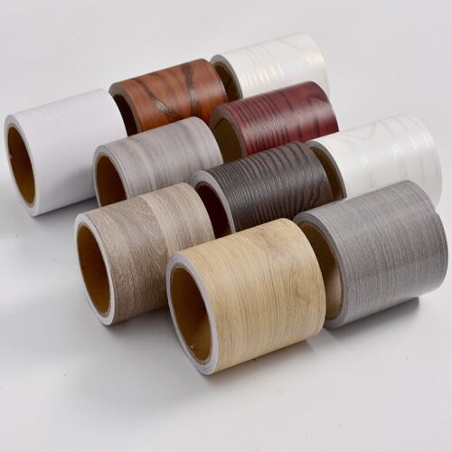 10M Retro Wood Grain PVC Wallpaper Self Adhesive Wall Skirting Border Waterproof - Picture 5 of 21