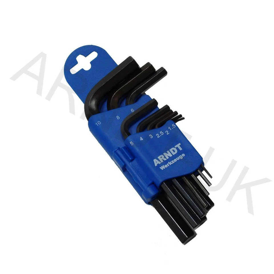 Hex Key Allen Key Set 9 PCS 1.5 -10mm Black CrV Steel ARNDT Germany Clip-110-B - Image 3 of 3
