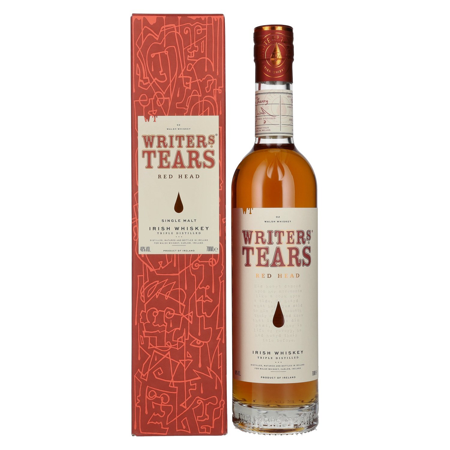 Writer's Tears RED HEAD Irish Single Malt Whiskey