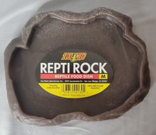 REPTI ROCK Reptile Food Dish Size Medium 100 Recycled Plastic  Zoo Med 