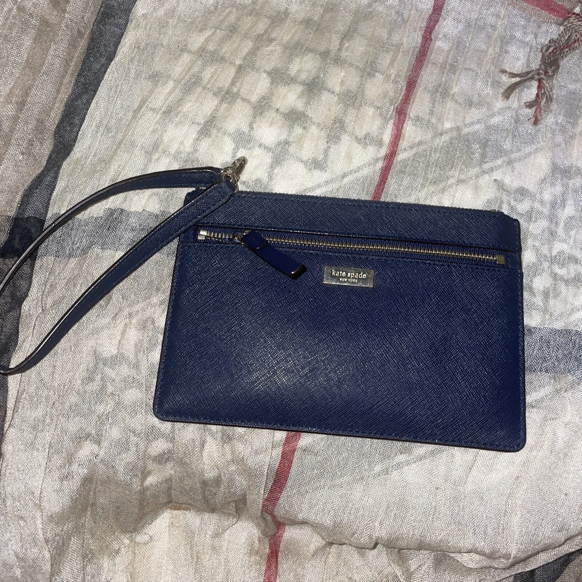 Kate spade navy blue wristlet Clearance