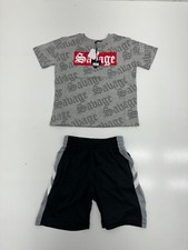 Bava Kids 2 Piece Athletic Short Sleeve Shorts Set Boys Size 4/5