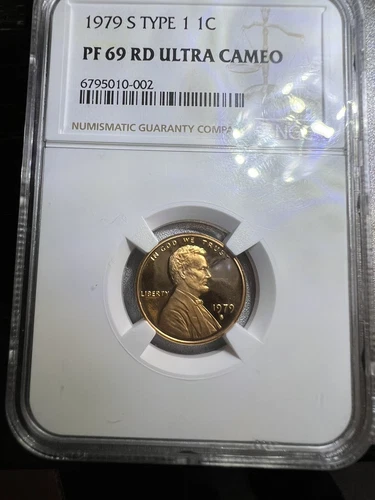 1979 S Pf69 Red Type 1 Lincoln Cent Top Gorgeous Coin NGC Price Guide $80