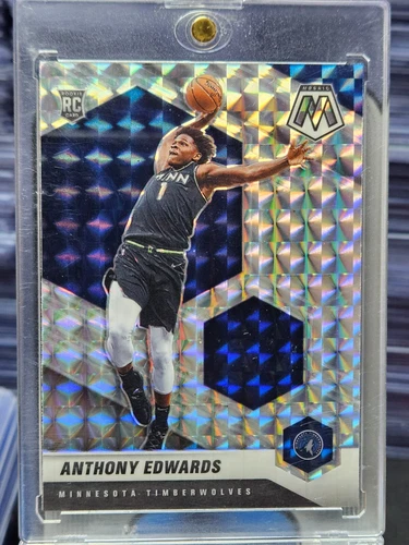 2020-21 Panini Mosaic Anthony Edwards Rookie Silver Mosaic Timberwolves #201 RC