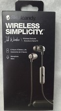 Skullcandy Jib black Wireless In-Ear Headphones with inline mic. New.