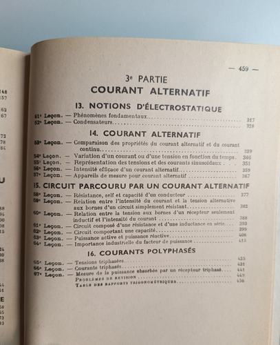 ELECTRICITE INDUSTRIELLE Lois générales 1966 Enseignement Technique - Imagen 11 de 11