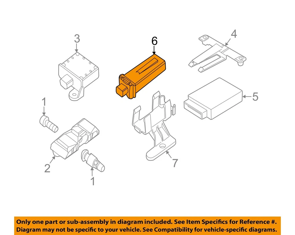 Used Tire Pressure Monitoring System (TPMS) Control Mod fits: 2014 Bmw 528I Susp - Image 3 of 4