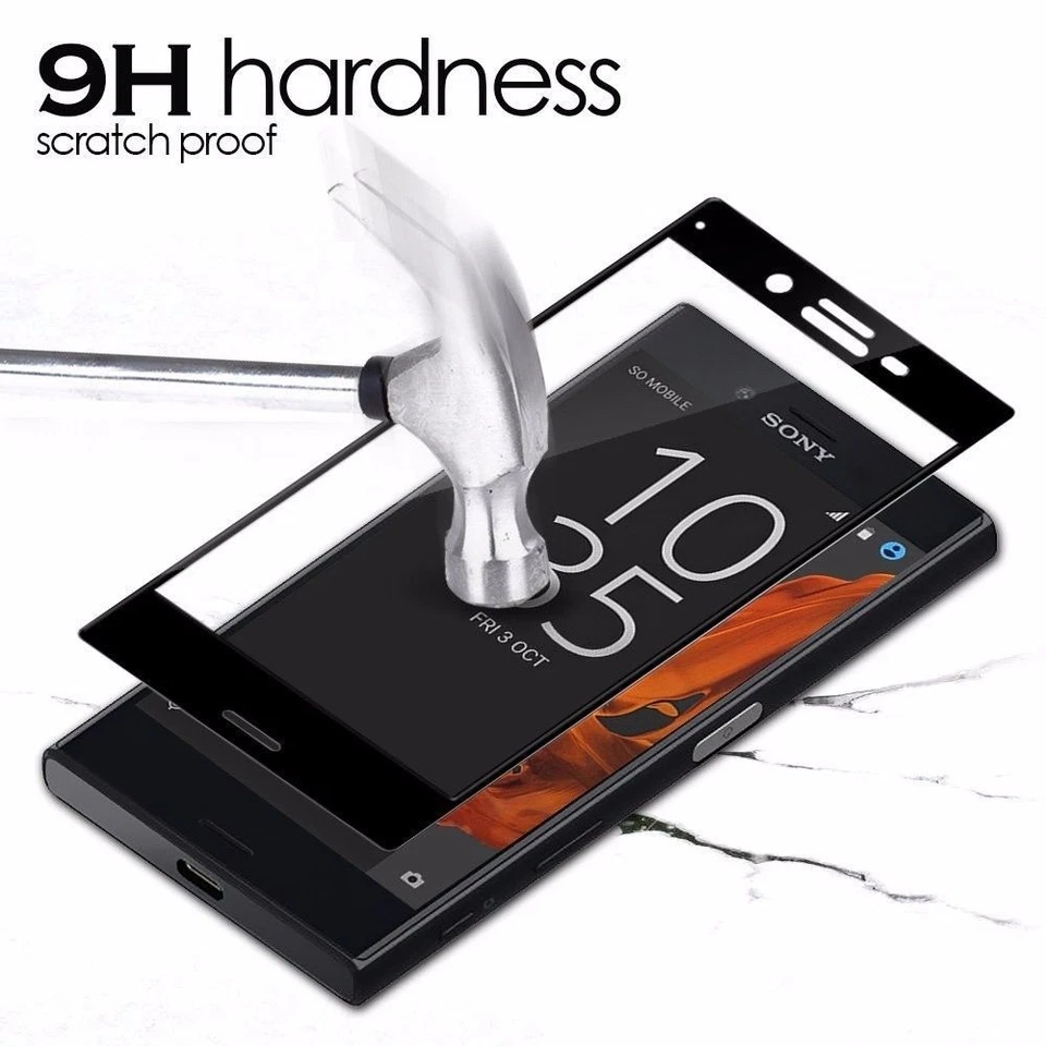 Cubierta de pantalla completa premium Sony XZ,XZS,XZ HD protector de pantalla de vidrio templado  Foto 2 de 4