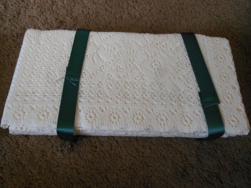 SET OF 4 VTG 1980's LAURA ASHLEY IVORY NOTTINGHAM LACE NAPKINS, BRAND NEW IN BOX - Picture 9 of 9