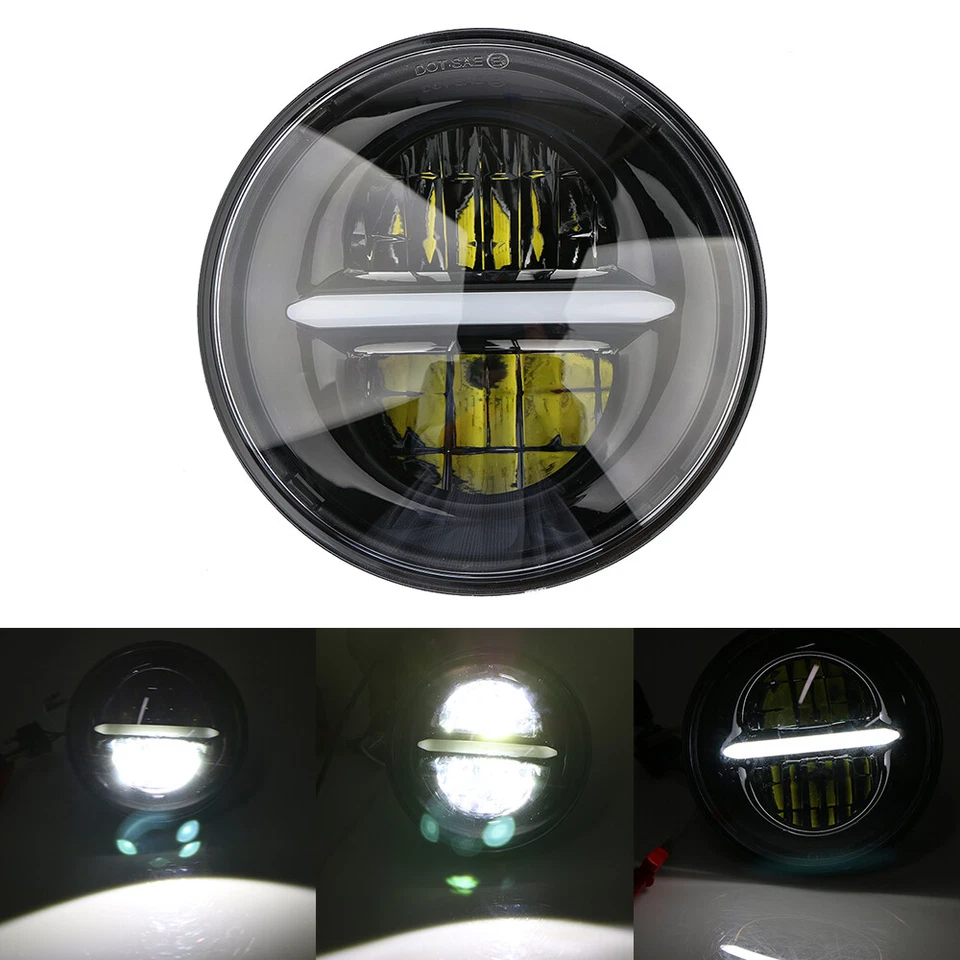 7" LED Projector Headlamp Headlight Lamp Fit For Harley Softail Touring 1994-13 - Image 4 of 4