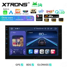 Double DIN 7" Android 14 Octa Core 8+256GB Car Stereo GPS Nav Radio DTS 4K HDMI