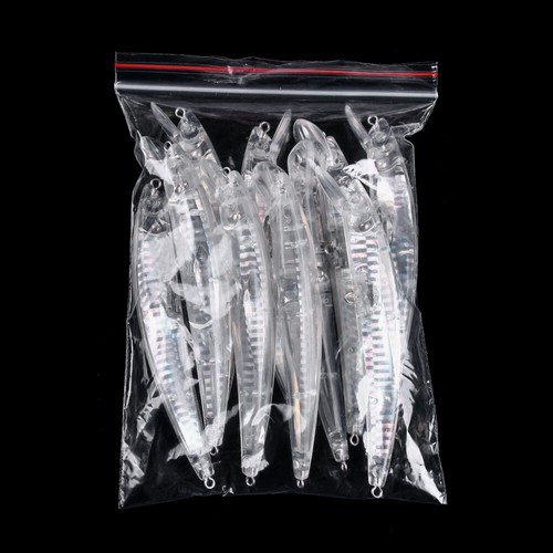 100pcs/set Unpainted Minnow Fishing Lures 12cm/12g Swimbait Blank Bass Tackle - Picture 9 of 12