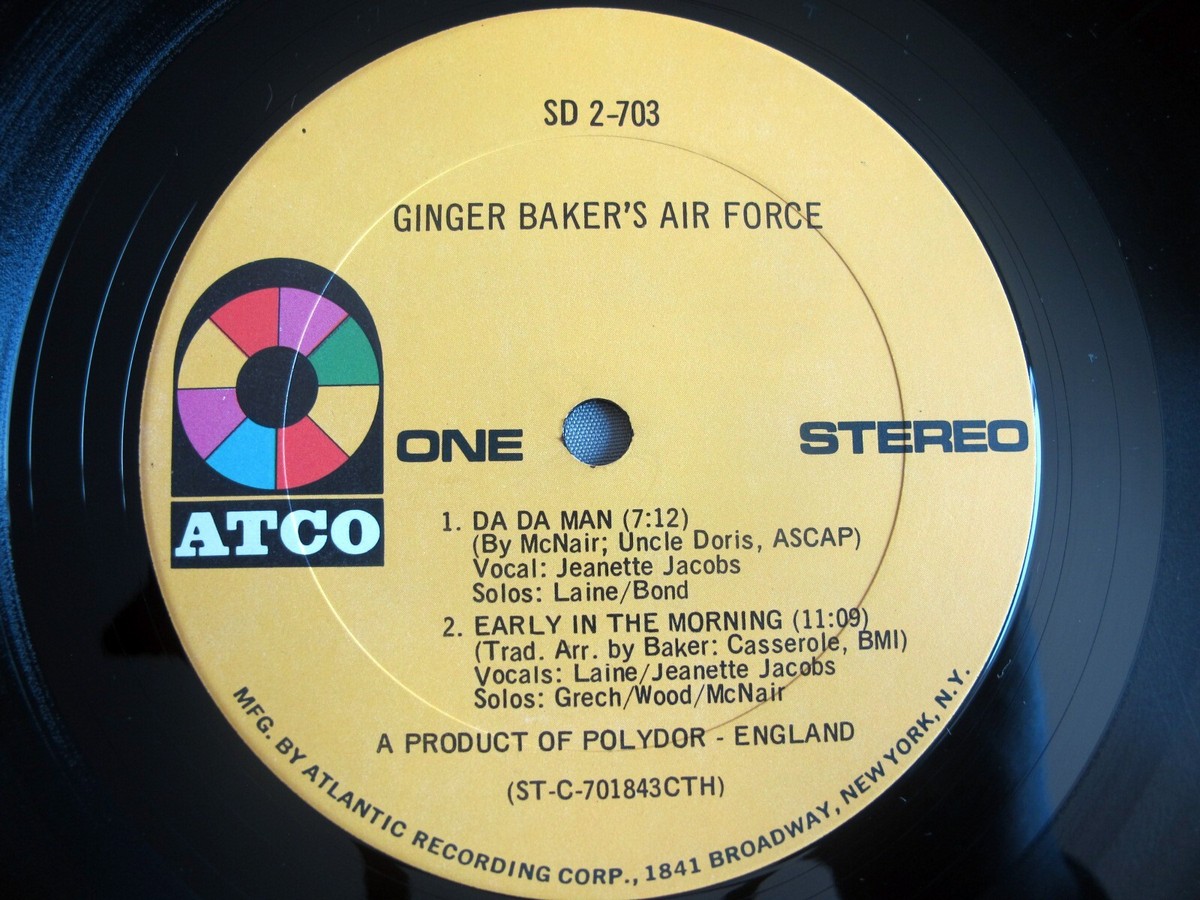 Ginger Baker's Air Force 1970 Jazz Rock 2LP Vinyl Record SD 2-703