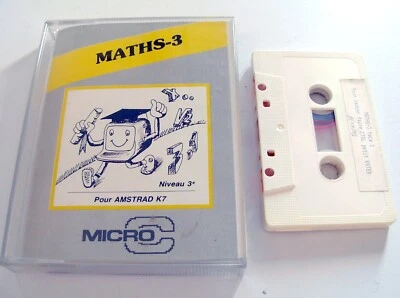 Rare : MATHS-3 logiciel software AMSTRAD CPC 464 / 664 / 6128, en Francais -d9 - Photo 1/4
