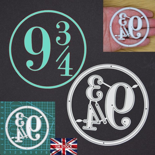 Large Platform 9 & 3/4 Metal Cutting Dies, Boy Wizard, King's Cross, Crafts, I9 - Picture 3 of 8
