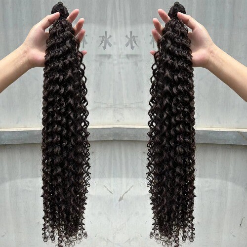 Curly Hair Synthetic Deep Wave Hair Extension Curly Ombre Blonde Water Wave - Bild 16 von 22