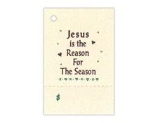 50 JESUS is the REASON Hang Tags,CHRISTMAS Price Tags,Craft Show Tags,Church Tag