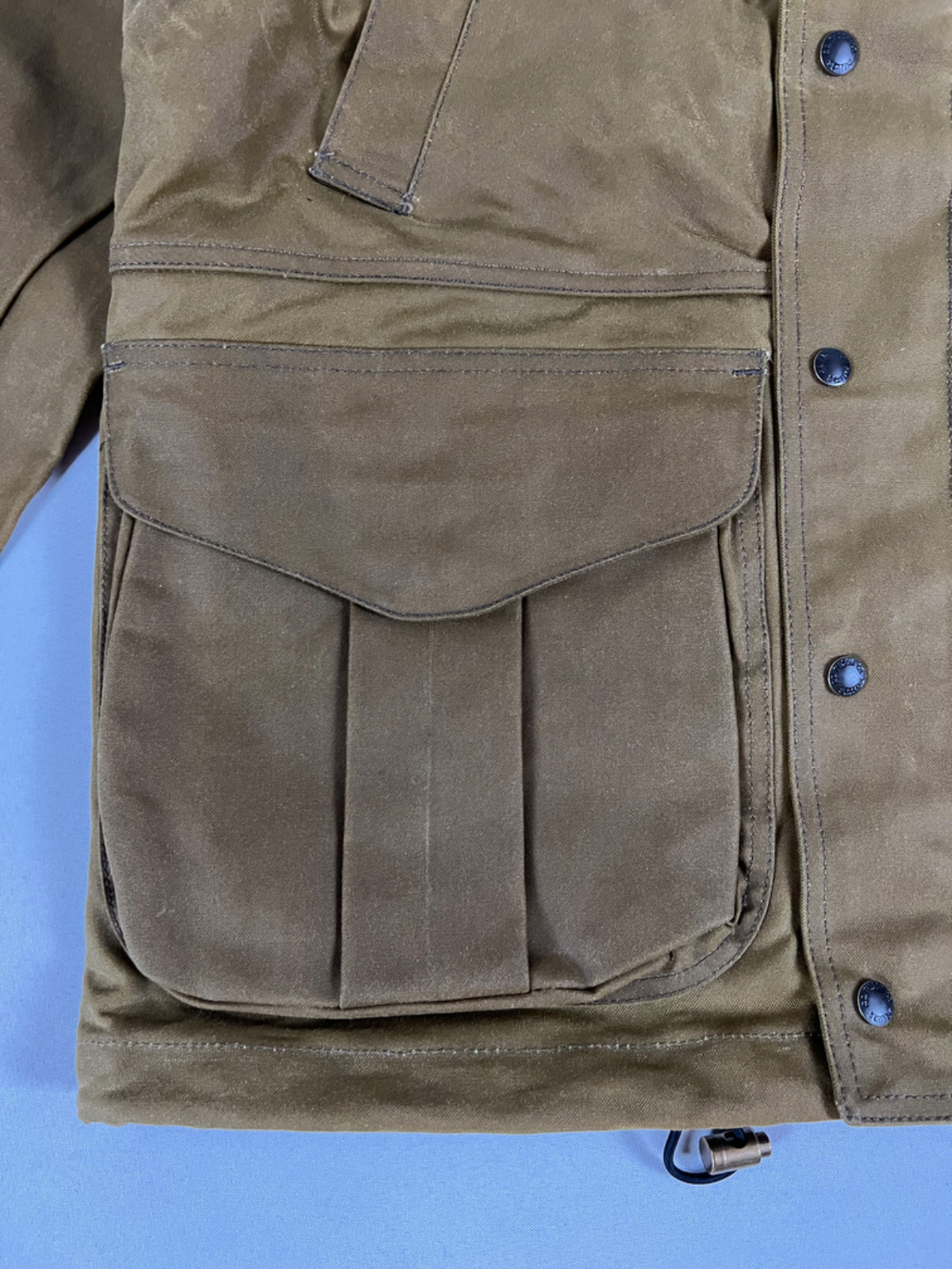FILSON TIN CLOTH FIELD JACKET DARK TAN M NWT SOLD OUT image 7