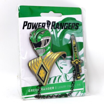 Mighty Morphin Power Rangers Green Ranger Luxury Enamel Pin Set Figure ...