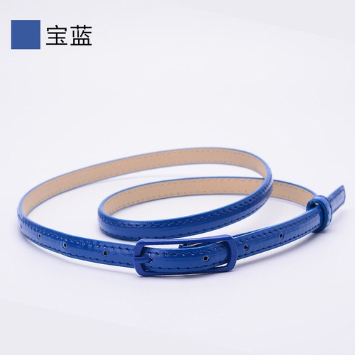 Thin Belt Ladies Decoration Leather Candy Color Belt Dazzling Color Patent - Picture 15 of 24