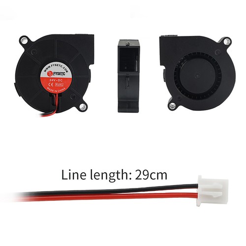 2pcs 24V 5015 DC Radiallüfter für Ender 3 CR-10 3D Drucker Cooling Fan Zubehör - Afbeelding 8 van 8