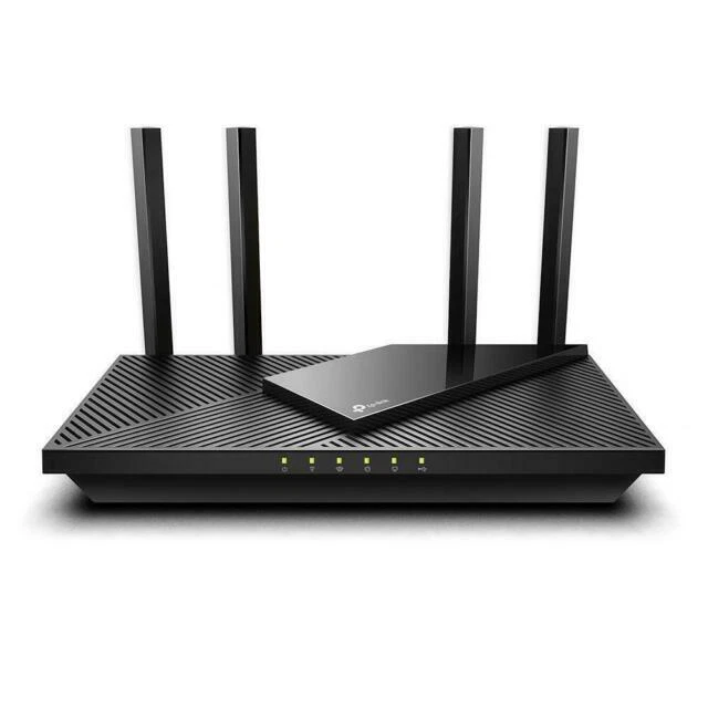 TP-LINK Archer AX3000 6 Port 1000Mbps Wireless Router - Black