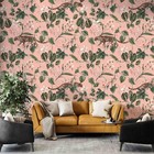 3D Flower Leaves Leopard Patterns Wallpaper Wall Murals Removable Wallpaper