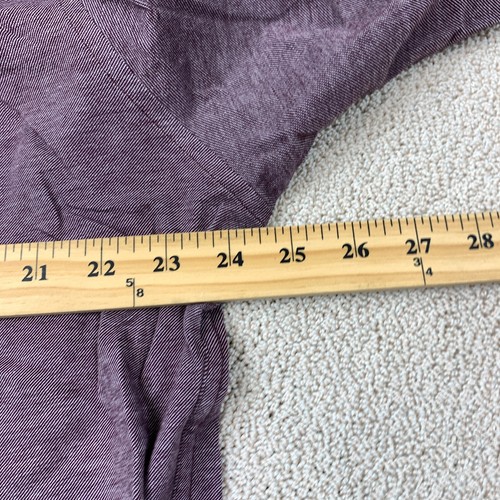 DKNY Button-Up Shirt Men's XXL 2XL Long Sleeve Solid Purple Casual - Picture 7 of 8