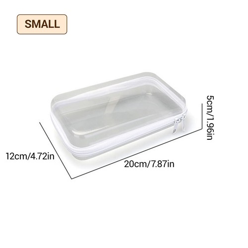 Hard Shell Zippered Transparent Cases Waterproof Portable Hard Pouch Home Travel - Picture 13 of 14