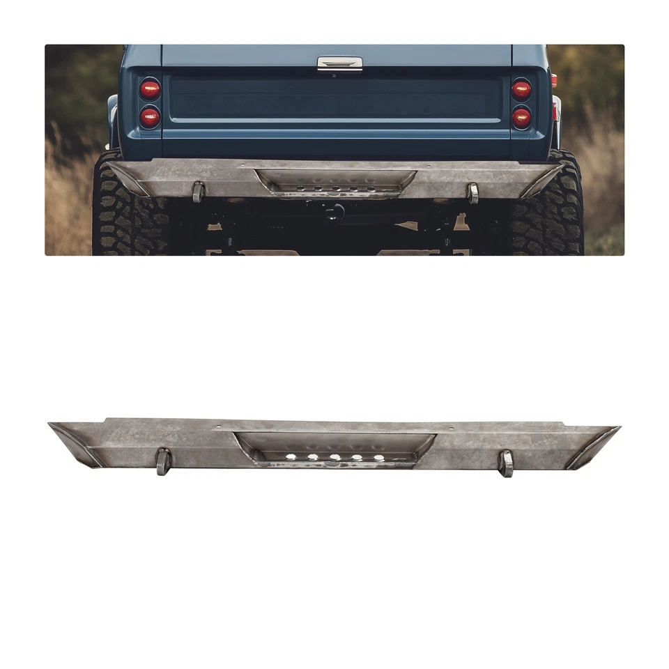 Conjunto de parachoques trasero con orificio para anillos en D para Ford Bronco 1966-1977 1967 68 1969 Foto 2 de 4