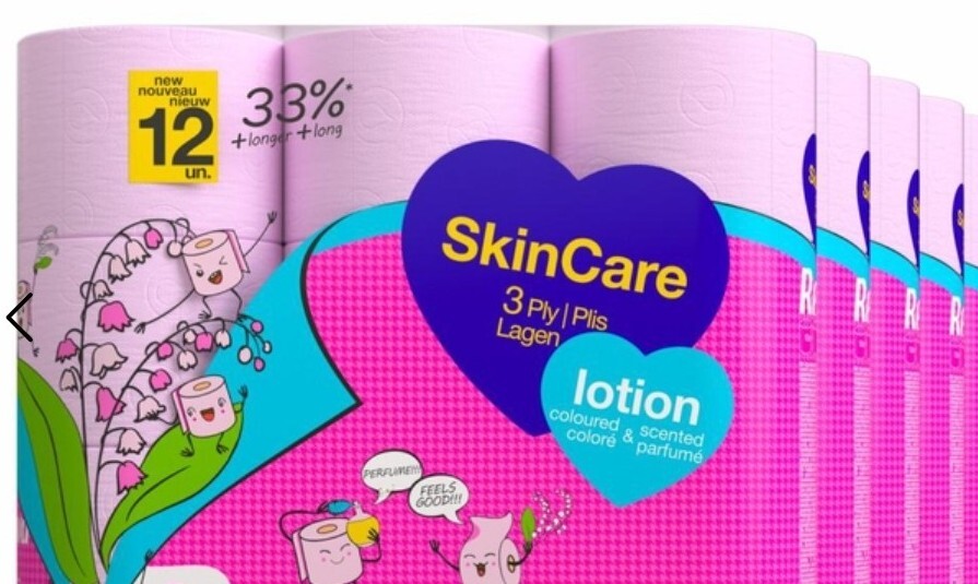 Renova Pink Toilet Roll 12pk 3ply Scented XL rolls & Lotion **RARE