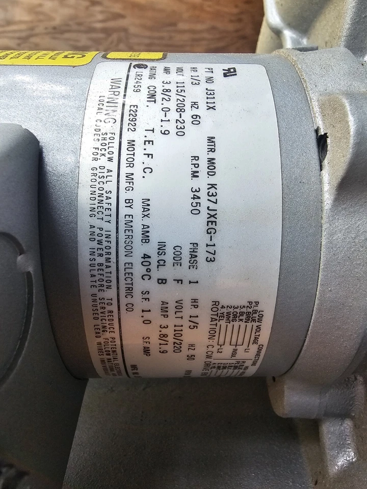 Soplador Regenerativo Gast R2103 110V/220V 1/3 - 1/2 CV, 1 fase Foto 2 de 3