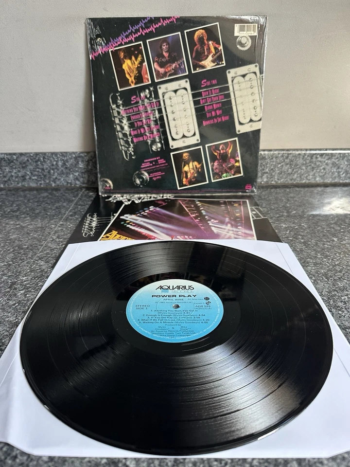 VINYL LP APRIL WINE POWER PLAY 1982 CANADIAN 1ST PRESS AQR 533 EX/NM - Image 3 of 4