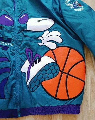 Starter Charlotte Hornets Nylon Jacket 2XL NBA New Unused image 3