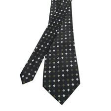 Van Heusen Men's Tie Black Green Geometric Classic Handmade 3.75x57 NWOT