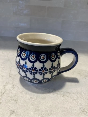Polish Pottery 16 oz. Bubble Mug Boleslawiec – Handcrafted Stoneware New