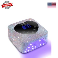 Lámpara de Uñas LED Inalámbrica UV,72W Recargable Secador de Uñas Gel Esmalte Luz con L...