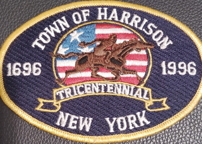 Town of Harrison New York Tricentennial 1696-1996 Oval Embroidered Sew-On Patch