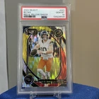 Bo Nix 2024 Select #221 Club Level Red & Yellow Shock Prizm Rookie PSA 10 GEM