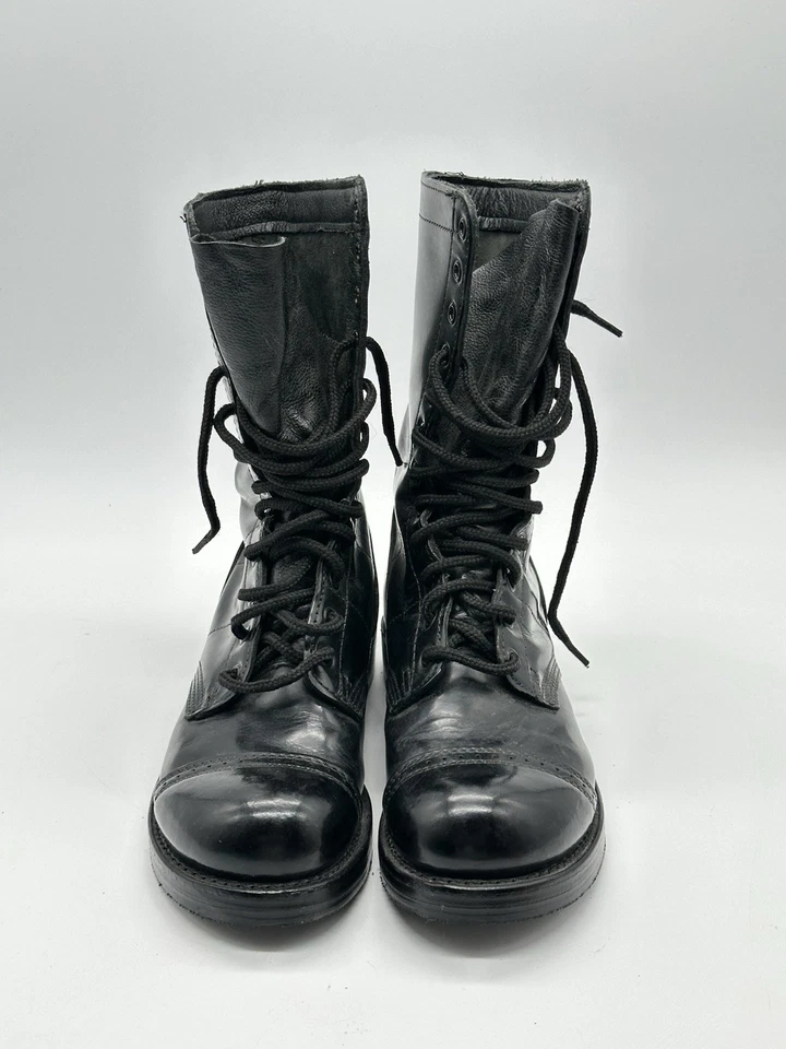 Botas de Salto Corcoran De Colección Para Hombres 8 D Cuero Negro EE. UU. Paracaidista Punk Con Cordones Foto 2 de 4
